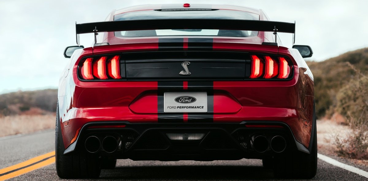 Parte trasera del Ford Mustang Shelby actual